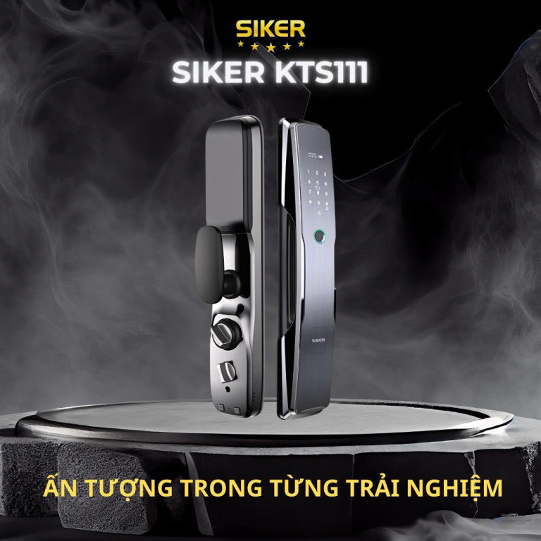 KTS111 - Ấn tượng trong từng trải nghiệm. Khóa cửa vân tay Siker KTS111 với thiết kế hiện đại, sang trọng, là điểm nhấn đẳng cấp cho mọi không gian sống.